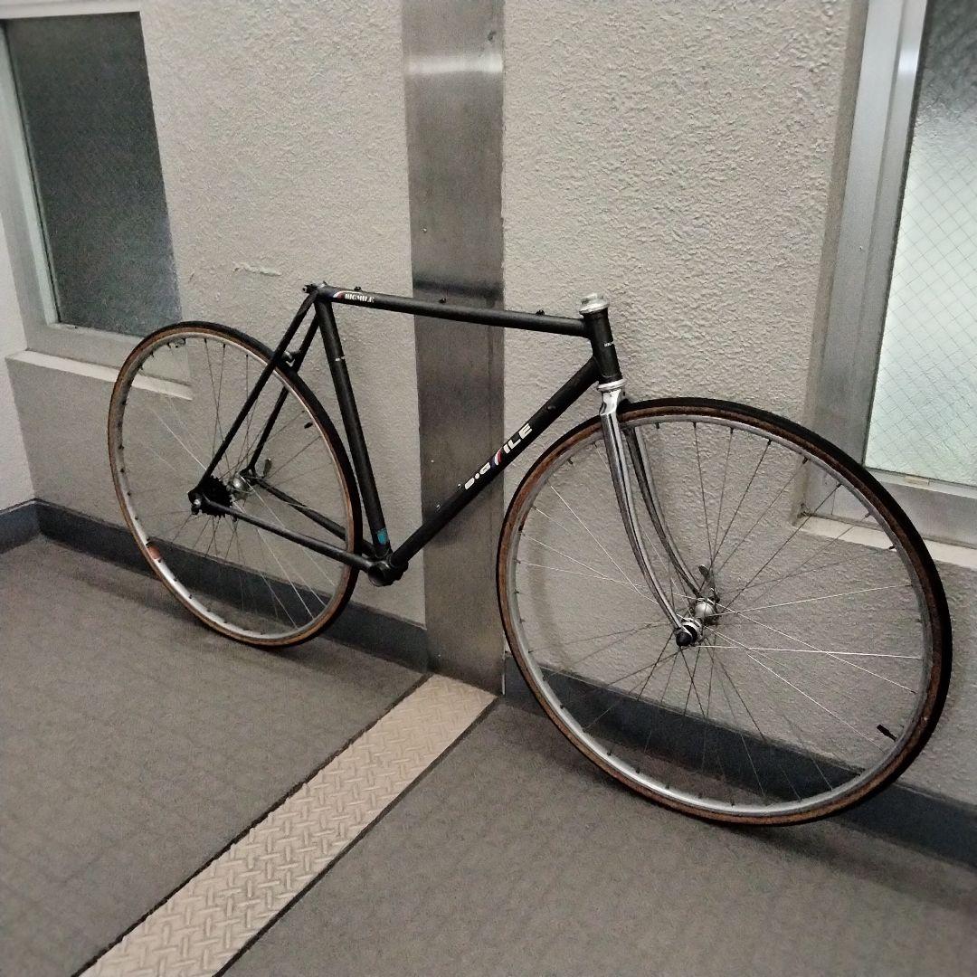 ■格安中古！引取限定■ ヴィンテージ　クロモリ　ロードフレーム　ホイールおまけ付