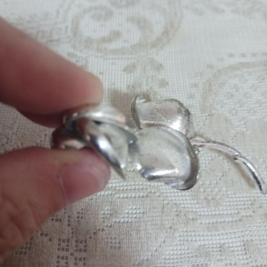 Christian Dior バラ ブローチ S925