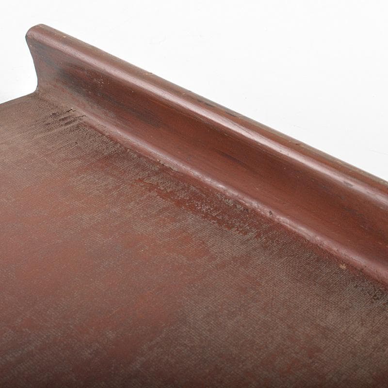 中国　黒漆　螺鈿漢詩文　平卓　飾台　香炉台　V　6326