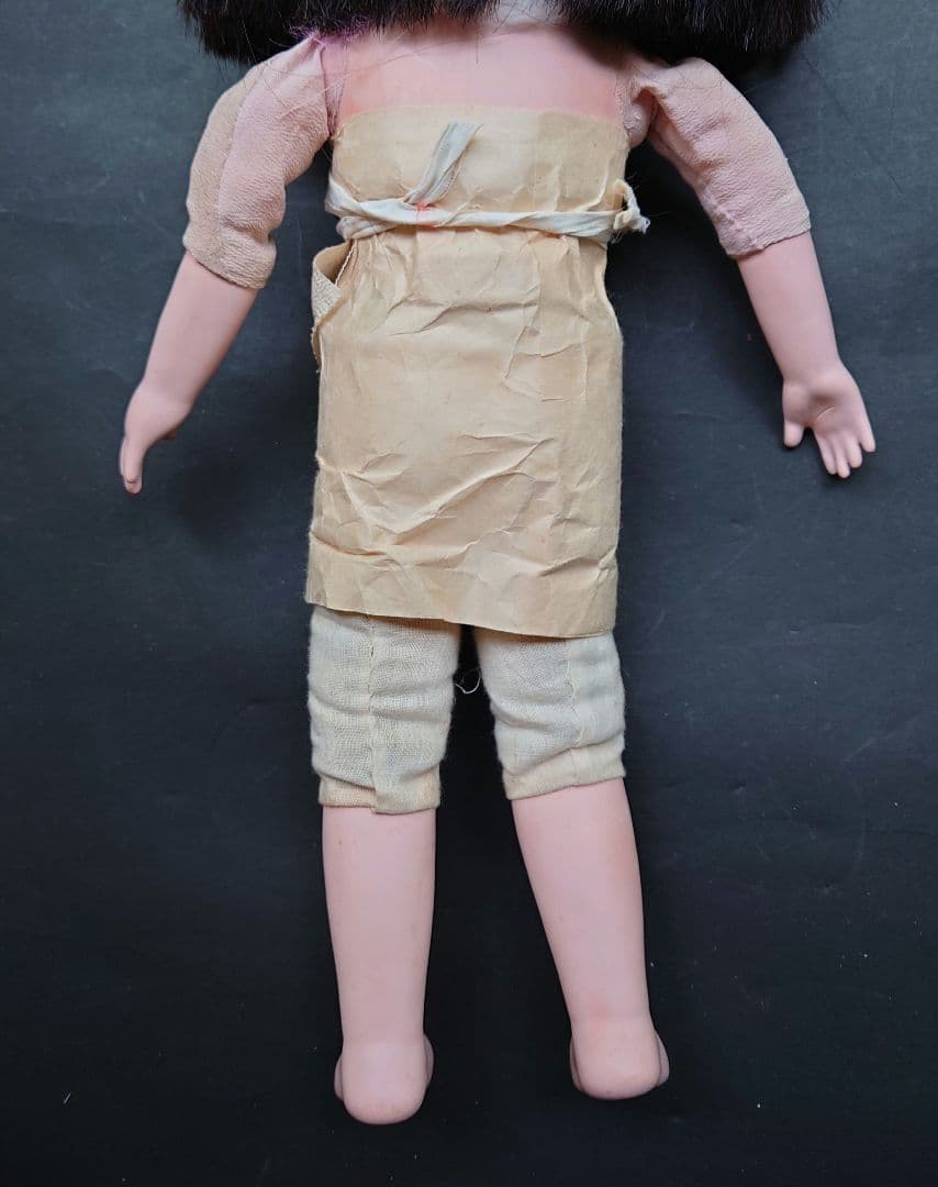 市松人形　小さな春水　昭和初期　10号　昭和初期　縮緬振袖　縮緬帯　アンティーク