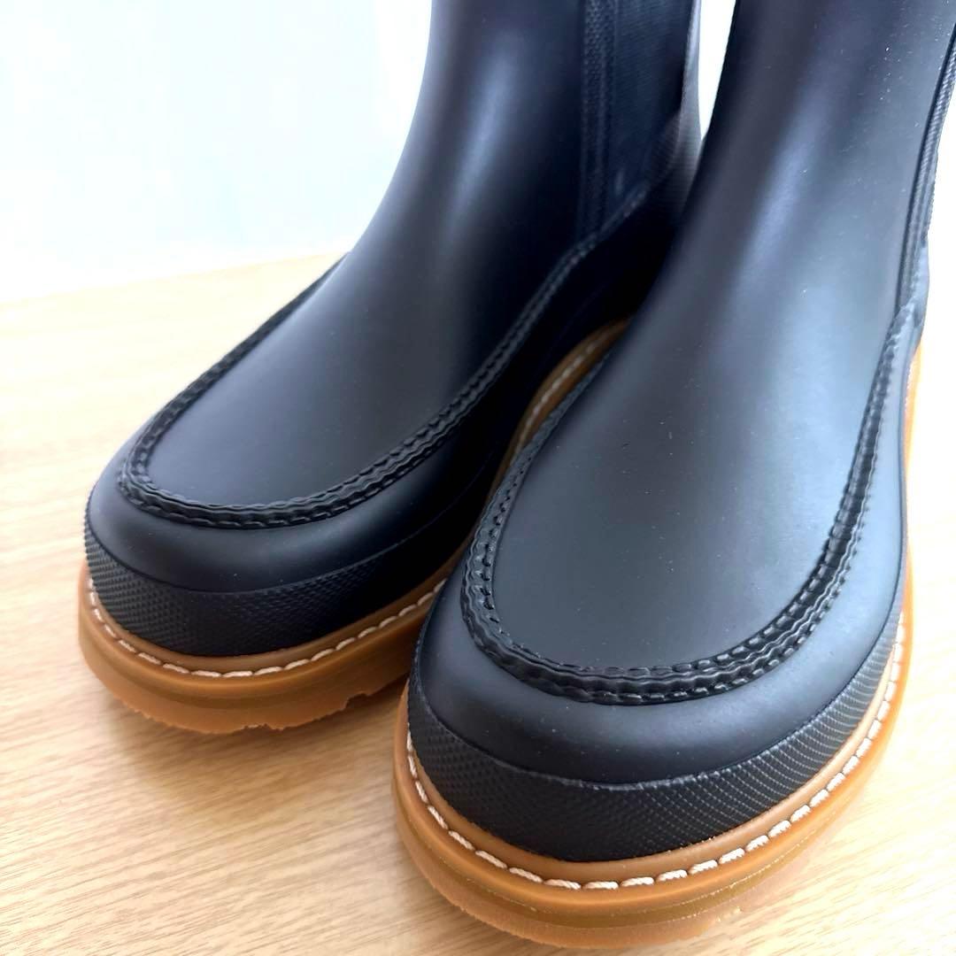 【未使用】HUNTER ハンター チェルシー サイドゴア レインブーツ ブラック