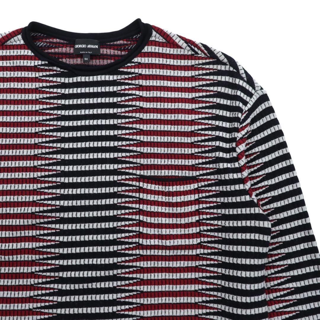 【美品】ARMANI ジョルジオアルマーニ 総柄ニット XXXLサイズ相当 54