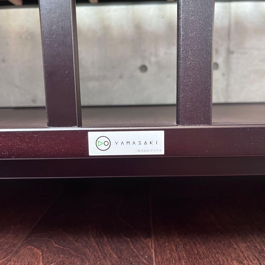 ヤマサキ　ベビーベッド　ツーオープン　ハイタイプ　標準サイズ　ダークブラウン