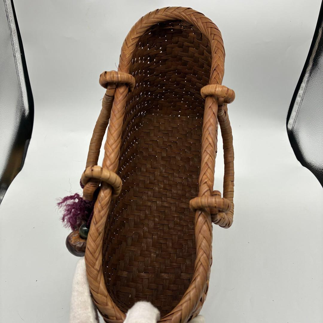 極美品】国産　山葡萄　カゴバッグ　トートバッグ　綱代編み