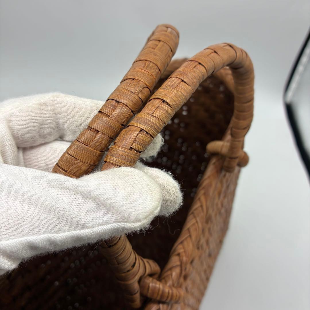 極美品】国産　山葡萄　カゴバッグ　トートバッグ　綱代編み