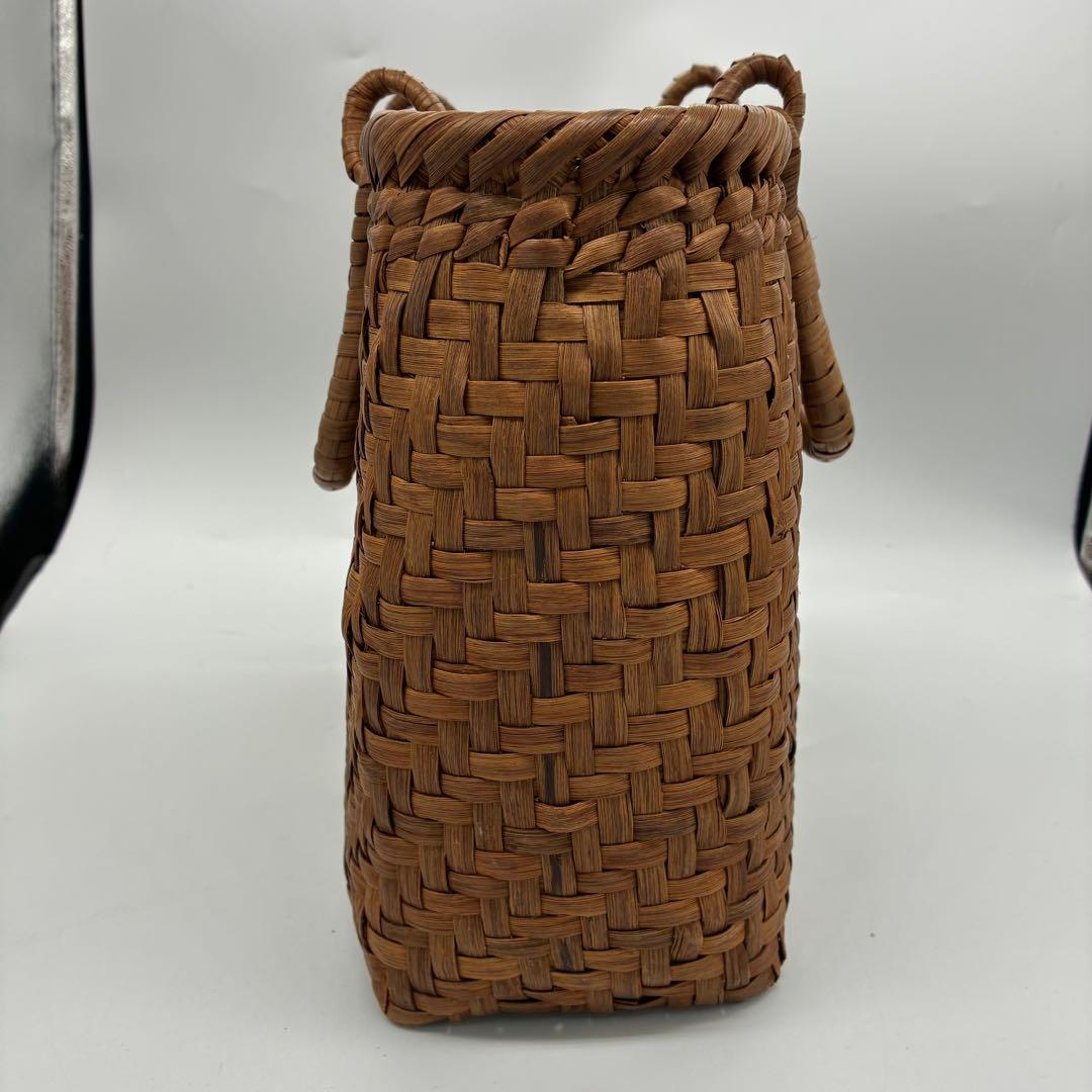 極美品】国産　山葡萄　カゴバッグ　トートバッグ　綱代編み