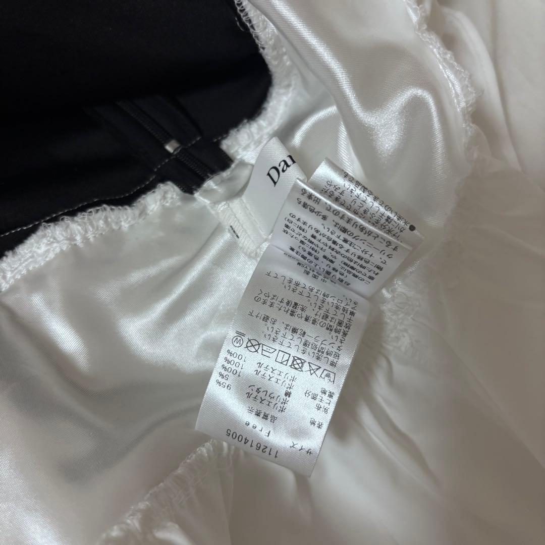 ダーリッチ　デザインネックリボンミニワンピース　ブラック