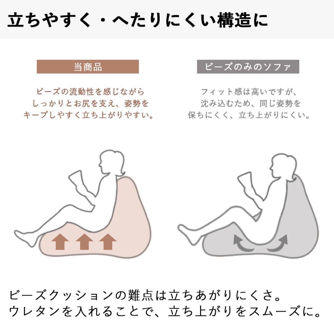 D 新品 ビーズソファ 単品 グリーン ビーズクッション 北欧 座椅子 大きい