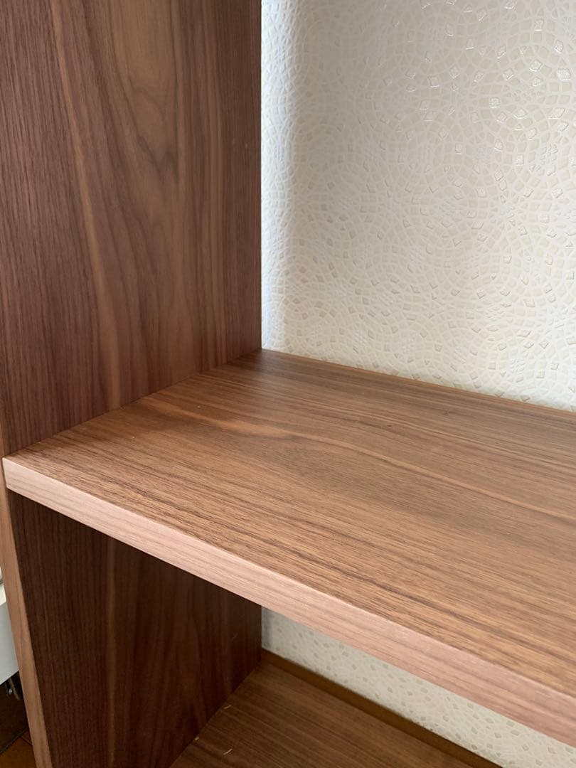 MUJI スタッキングシェルフ・ワイド・2段・ウォールナット材　無印　無印良品
