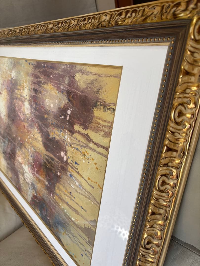 原画 インテリアアート　大型 ゴールド額装