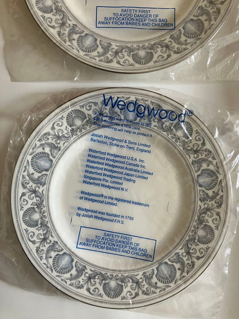 ウェッジウッド ドルフィンホワイト　 プレート　６枚