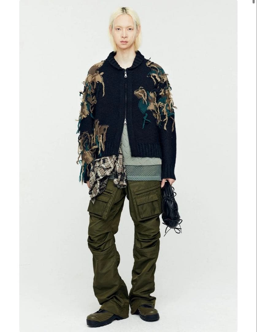 新品未使用/定価3.4万　AnderssonBell24AWカモフラジップニット