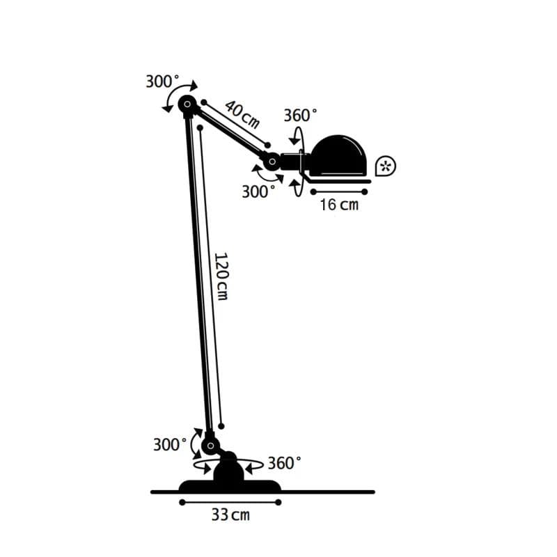 JIELDE (ジェルデ) フロアランプ ブラック 照明 (JD1240)