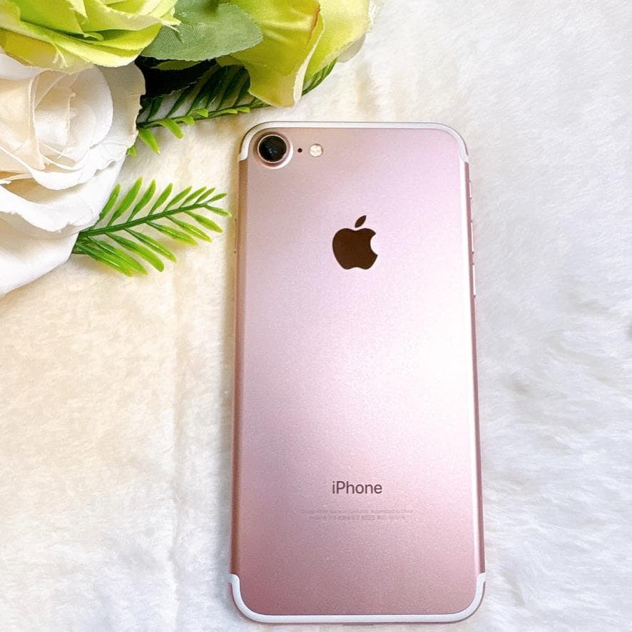美品動作確認初期化済みApple iPhone7ローズゴールド128GBドコモ