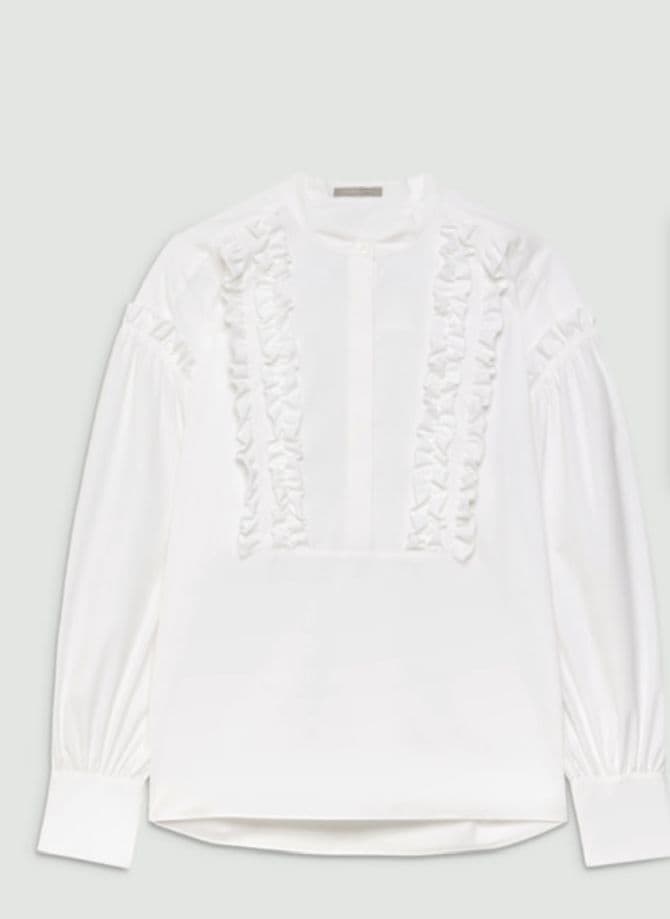 【新品】2025年セオリーリュクスVALENTINE SHIRTフリル 白