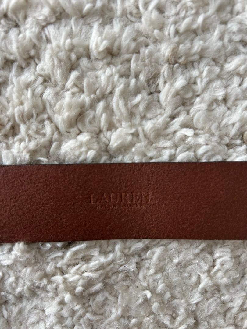 ラルフローレン　ブラウンレザーベルト メタルバックル