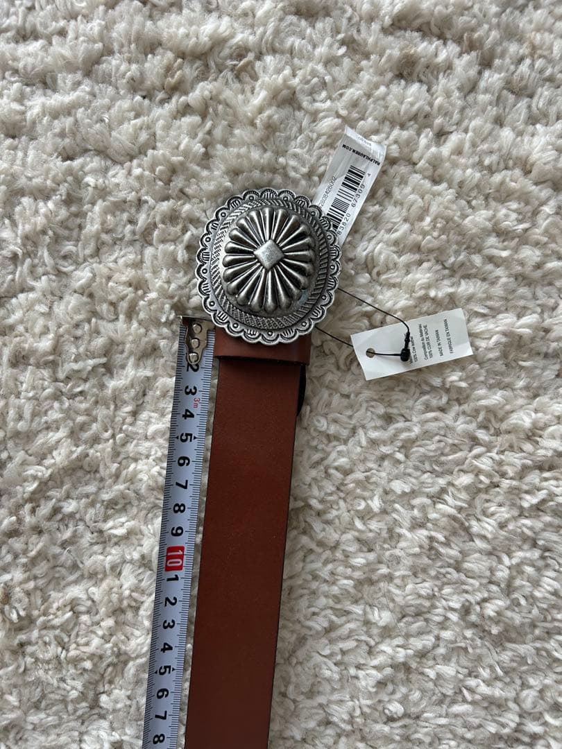 ラルフローレン　ブラウンレザーベルト メタルバックル