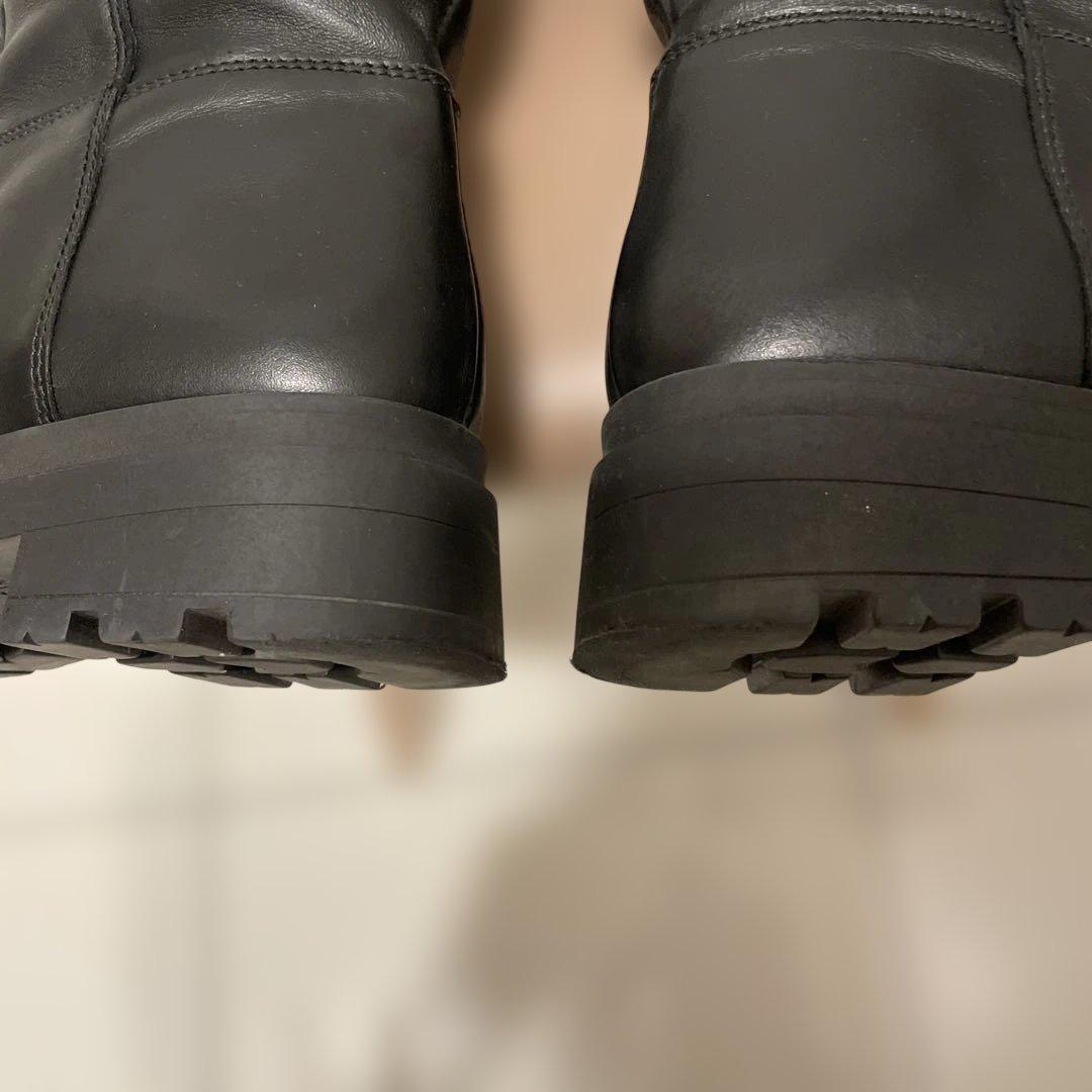 MARITAN ブラックレザーロングブーツ