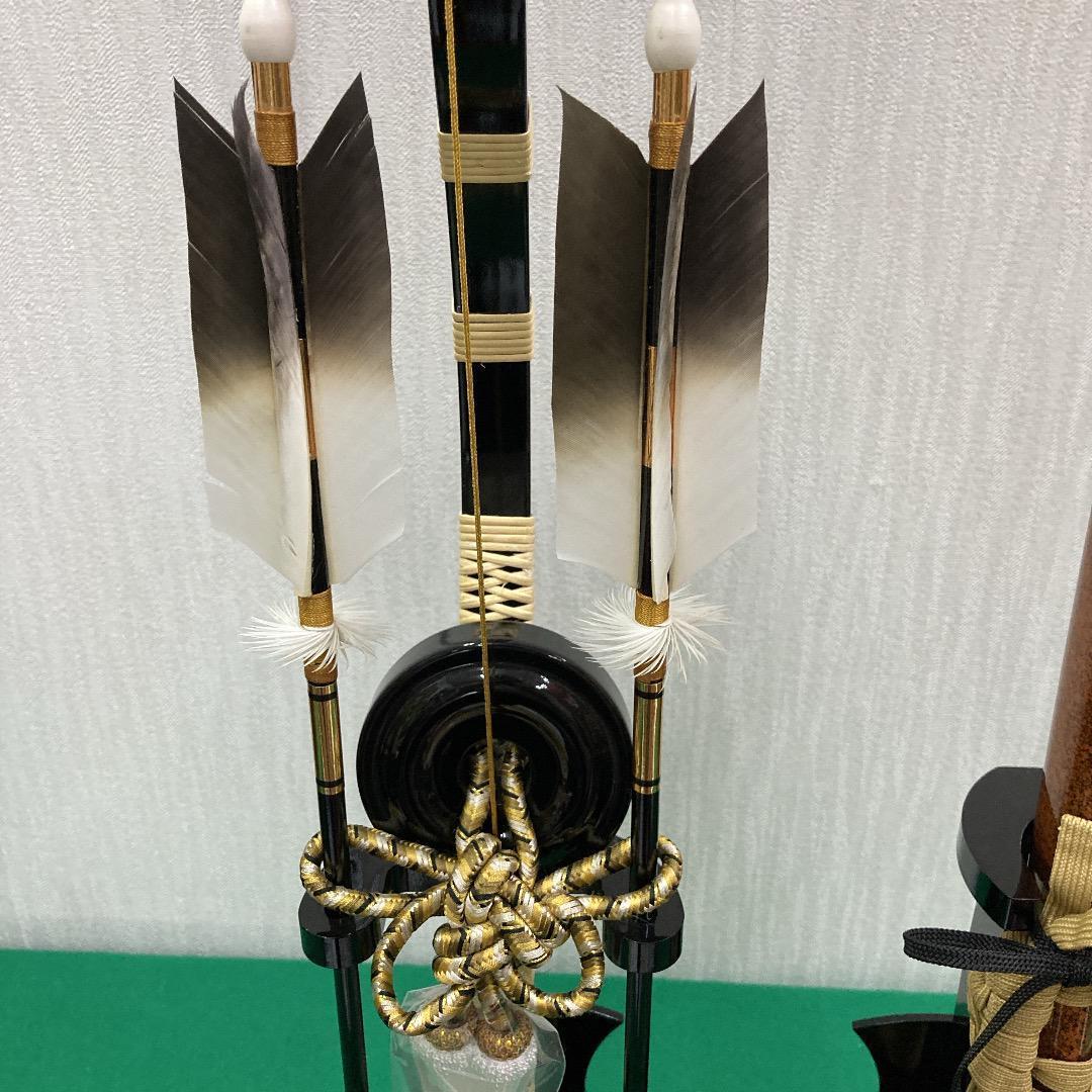 E20　五月人形　弓高さ65㎝位　五月人形弓太刀　五月刀　五月鎧兜飾り