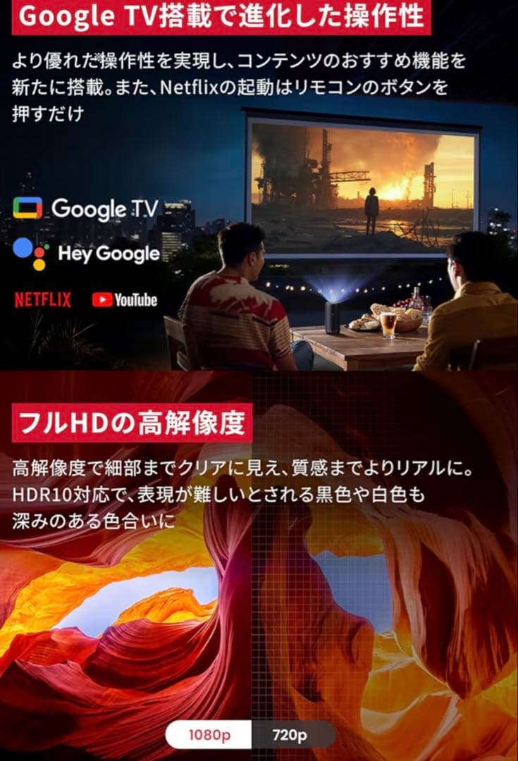 NEBULA CAPSULE3 モバイルプロジェクター　台座付き　保証書付き