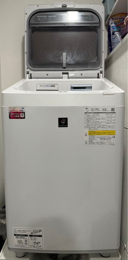 【保証期間2.5年あり、美品】SHARP ES-PT10F 洗濯乾燥機