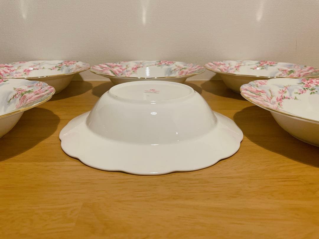 年末セール中【レア美品】ロイヤルアルバート ブロッサムタイム★リムスープ皿★5枚