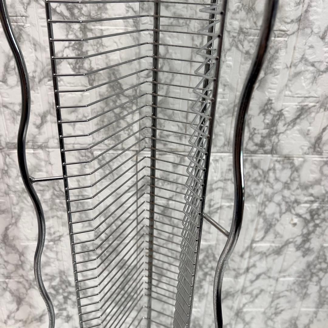 【ビンテージ】90’s ポストモダン CDラック CDタワー シルバー メタル