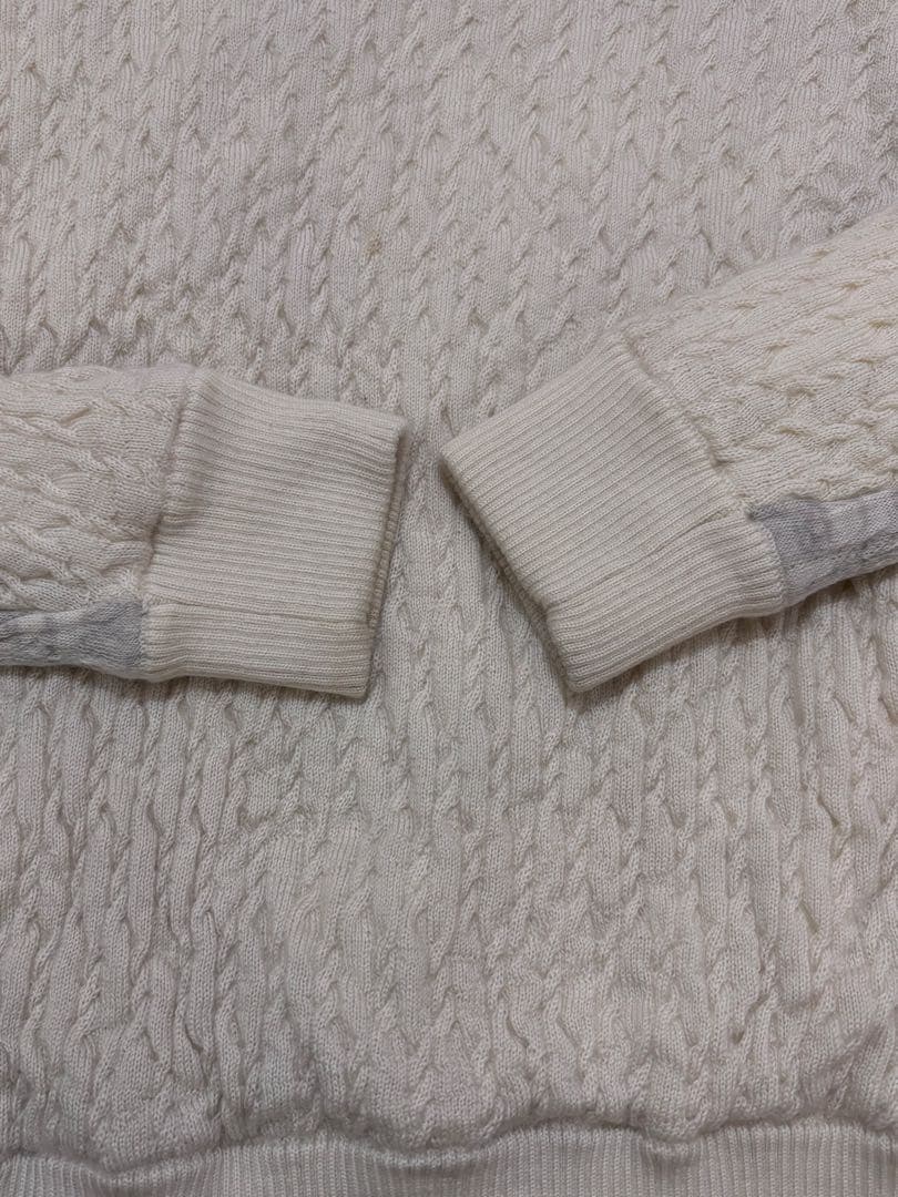 【美品】ZOY ゾーイ　ゴルフウェア　長袖ニット　羊毛100％　サイズ40 白