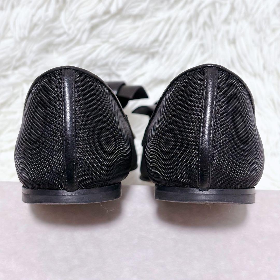 ✨外観美品✨Jimmy Choo ブラック フラットシューズ セレモニー リボン
