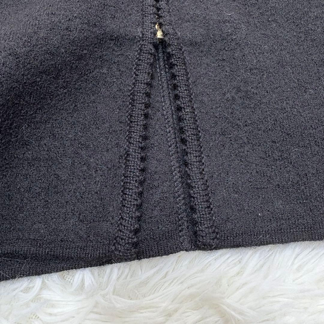 Agnes b カーディガン　ジップアップ　アルパカ混　黒　L 3