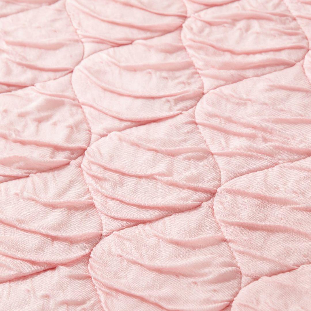 モリリン　シルク敷きパッド　シングル　ピンク　洗えるシルク敷きパッド