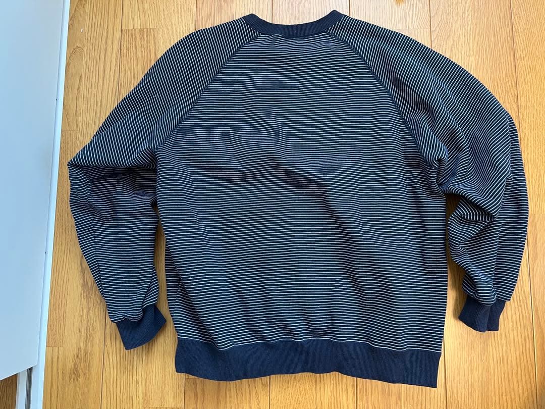 トップス ennoy BORDER CREW NECK SWEAT (NAVY) M
