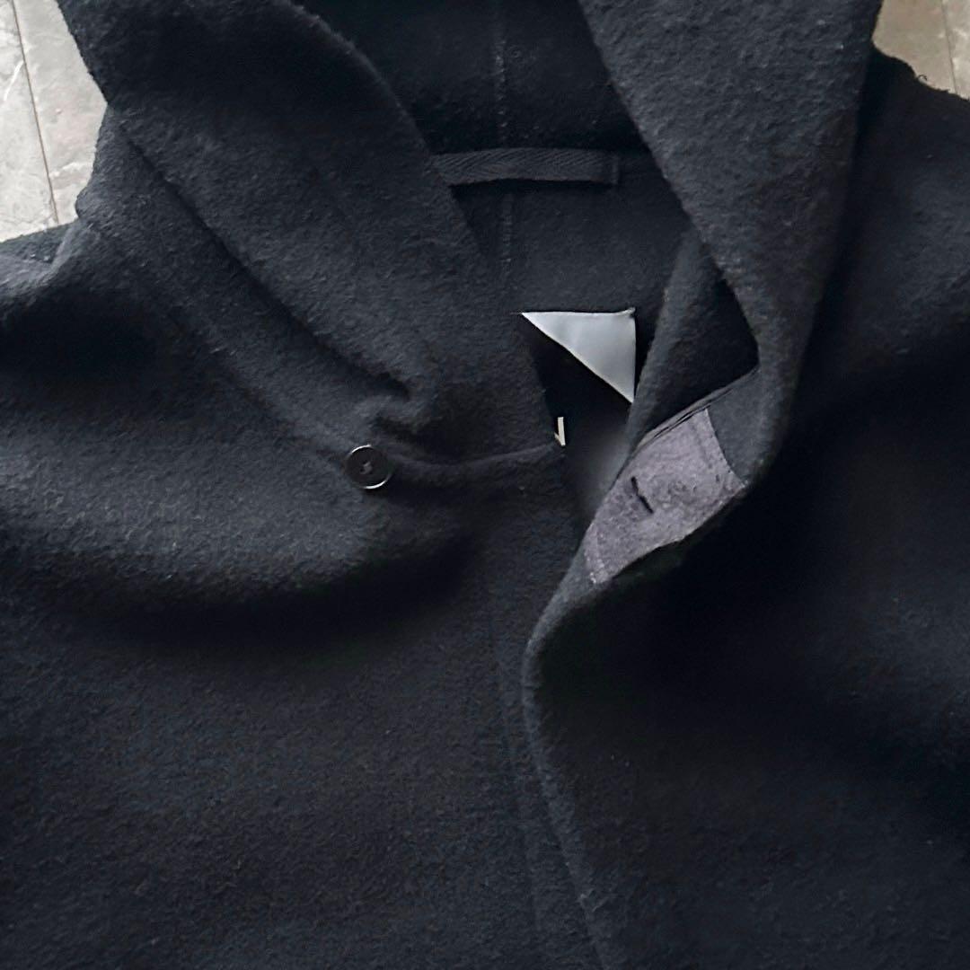 ATON メルトンフーディ ロープコート フーデット ガウン コート 山羊革