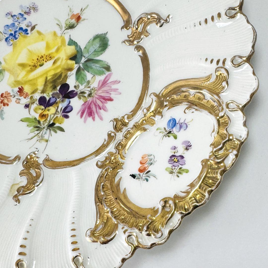 ★マイセン★1級品/プレート/花柄/ゴールド/バラ/プレート/アンティーク