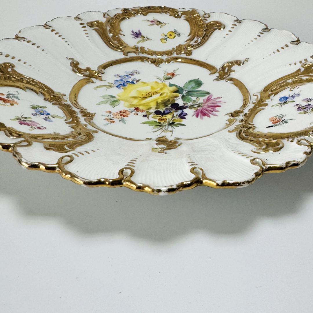 ★マイセン★1級品/プレート/花柄/ゴールド/バラ/プレート/アンティーク