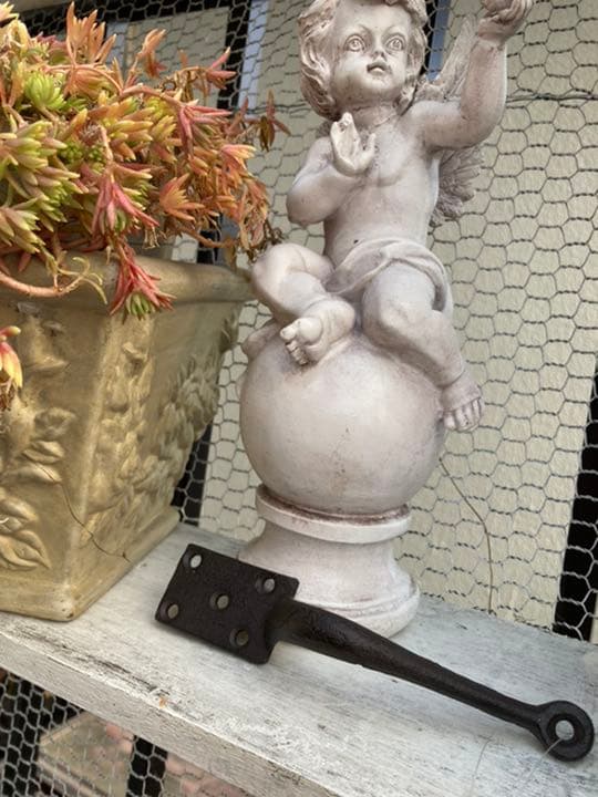 アイアンフランス取手➕おまけクリスタルカットシャンデリア飾りヴィンテージ