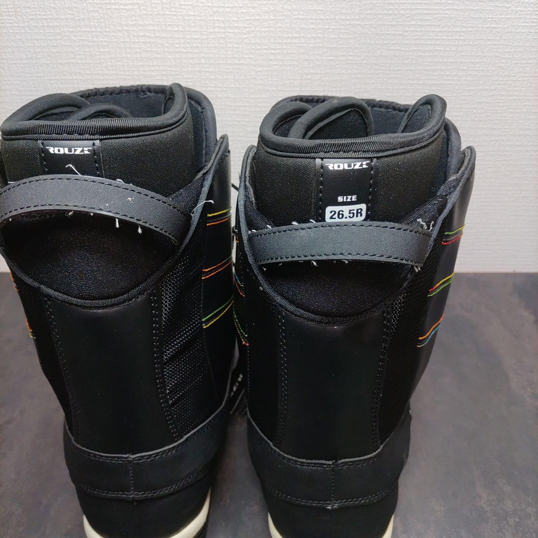 美品　スノーボードブーツ 26.5cm ROUZE ブラック/レインボーライン