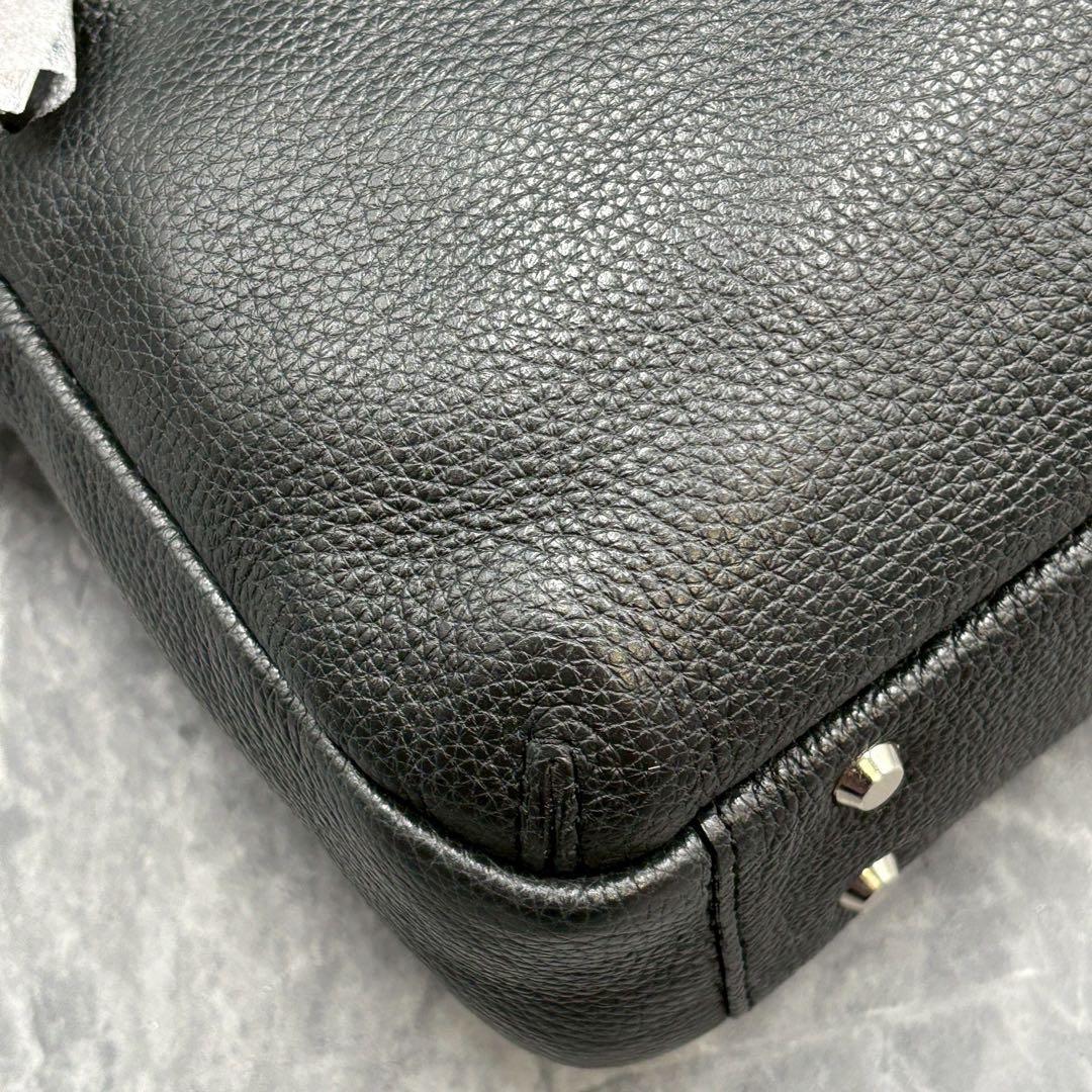 未使用級 タケオキクチ 2wayブリーフケース オールレザー ブラック 現行