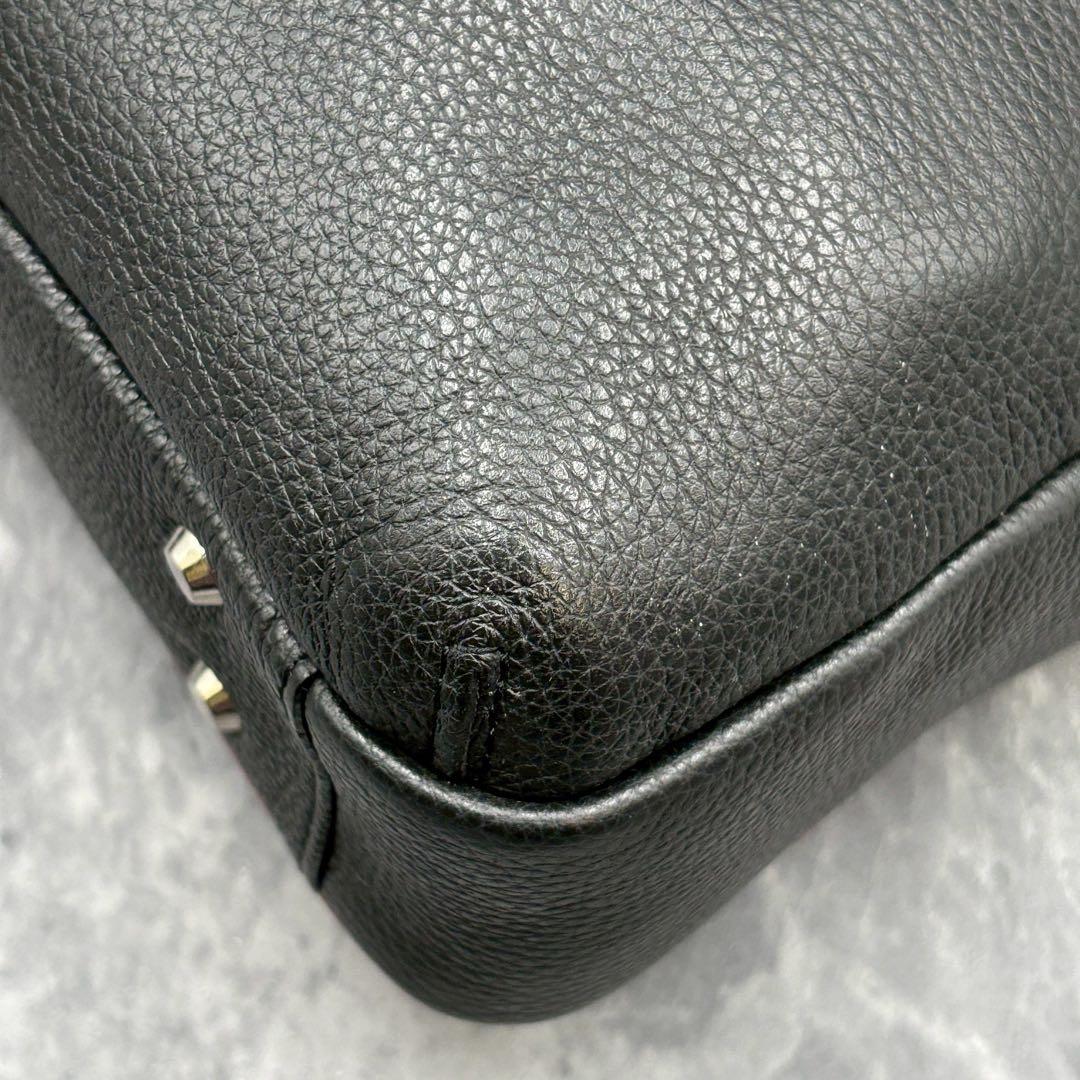 未使用級 タケオキクチ 2wayブリーフケース オールレザー ブラック 現行