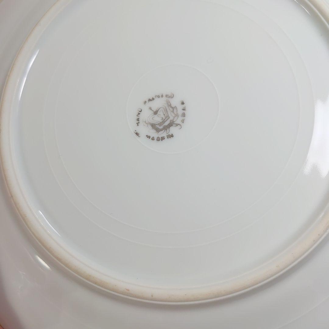 アンティーク オールドジャパン クリスマスボール ケーキ皿 4枚 ハンドペイント