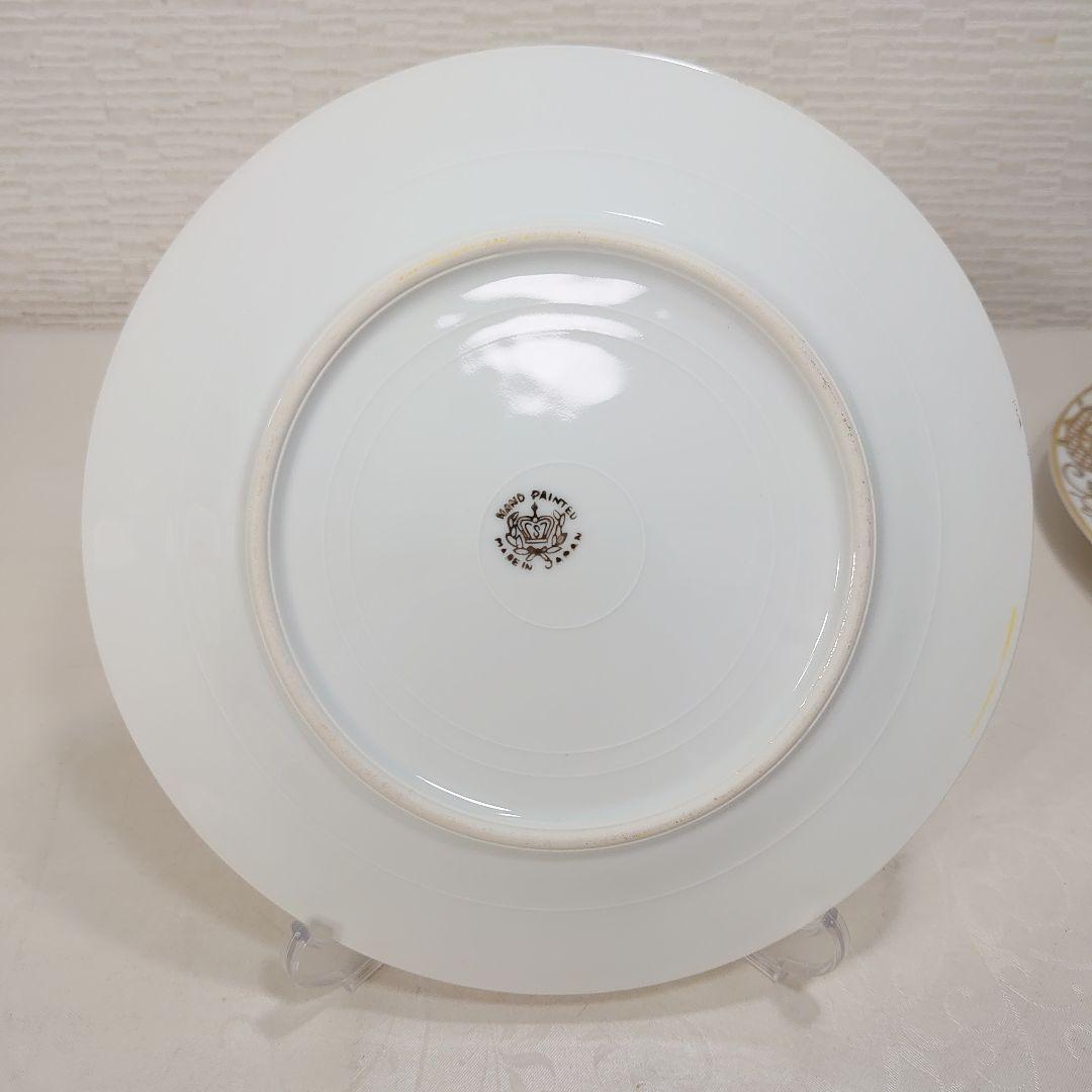 アンティーク オールドジャパン クリスマスボール ケーキ皿 4枚 ハンドペイント