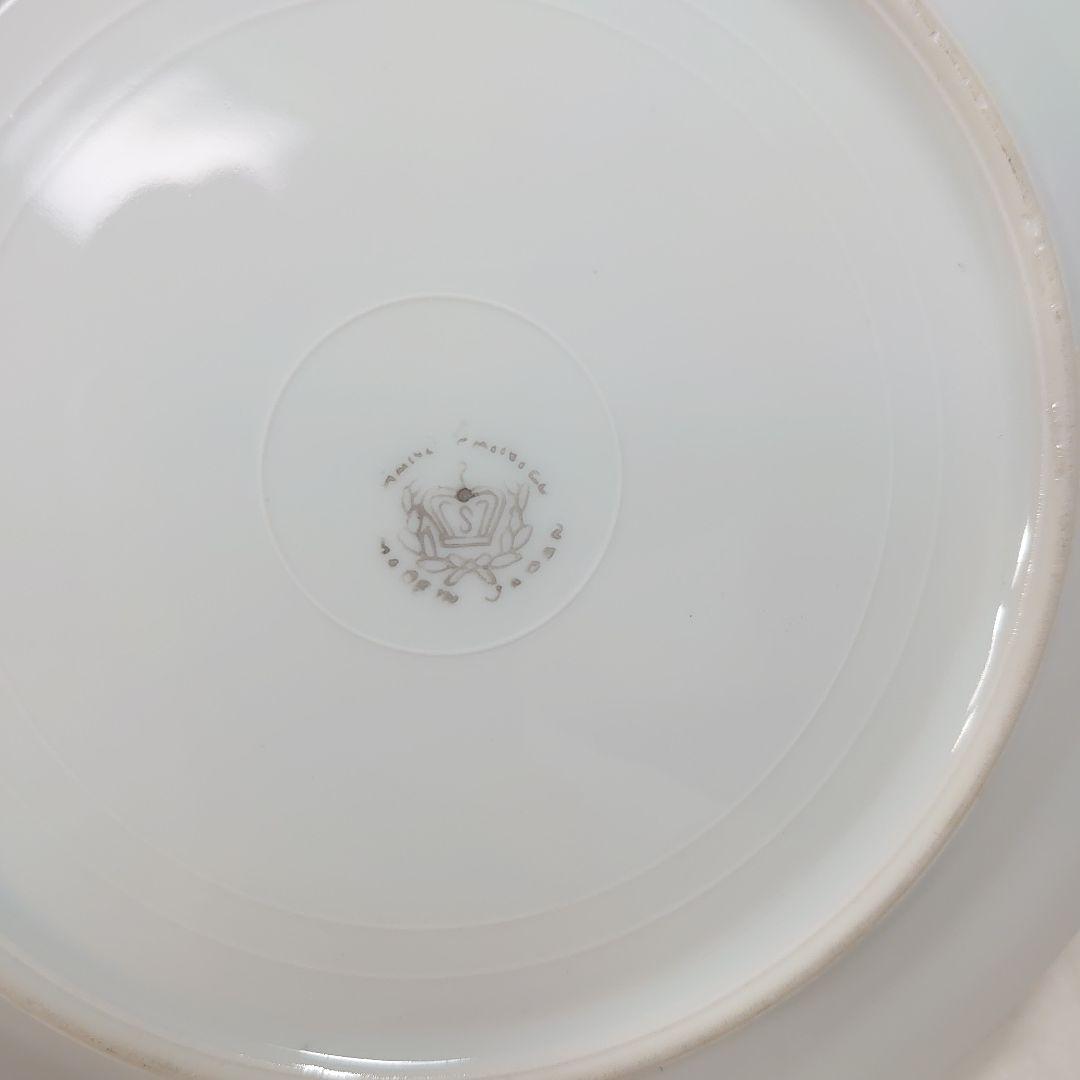 アンティーク オールドジャパン クリスマスボール ケーキ皿 4枚 ハンドペイント