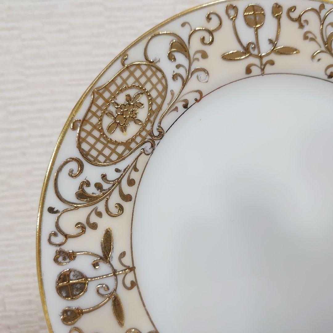 アンティーク オールドジャパン クリスマスボール ケーキ皿 4枚 ハンドペイント