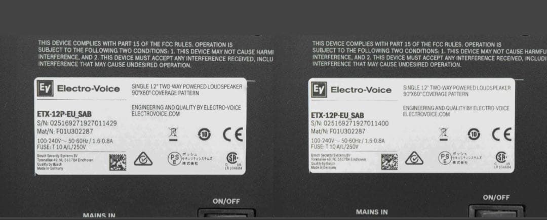 Electro-Voice ETX-12P [1] パワードスピーカー　1個