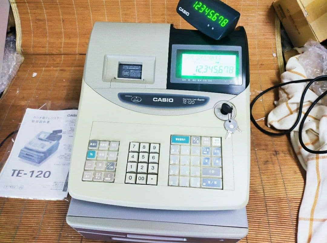 カシオレジスター　TE-120　フル設定込み　送料無料　人気機種　770684