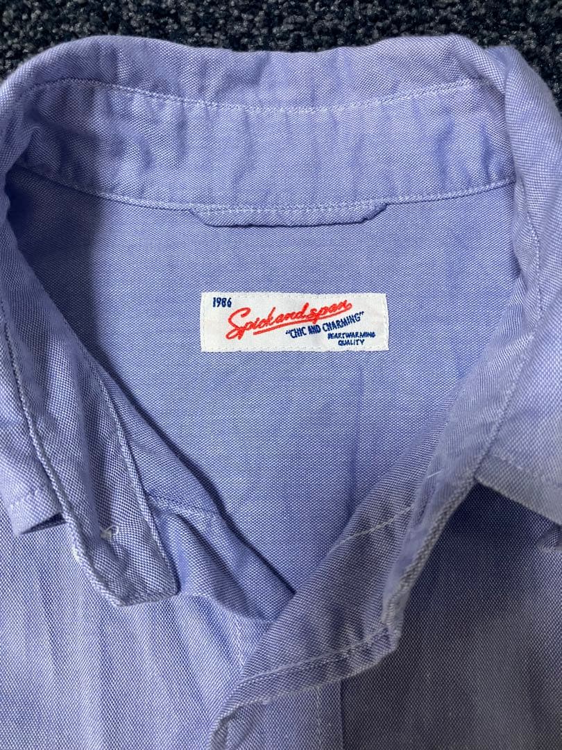 【美品】Spick&Span オックスルーズシャツ　サックスブルー