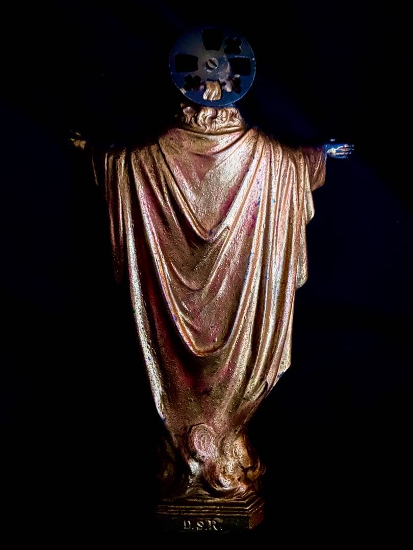 【貴重】イエス・キリスト像 ブロンズ像 浄化 聖母 イコン 絵画 アンティーク