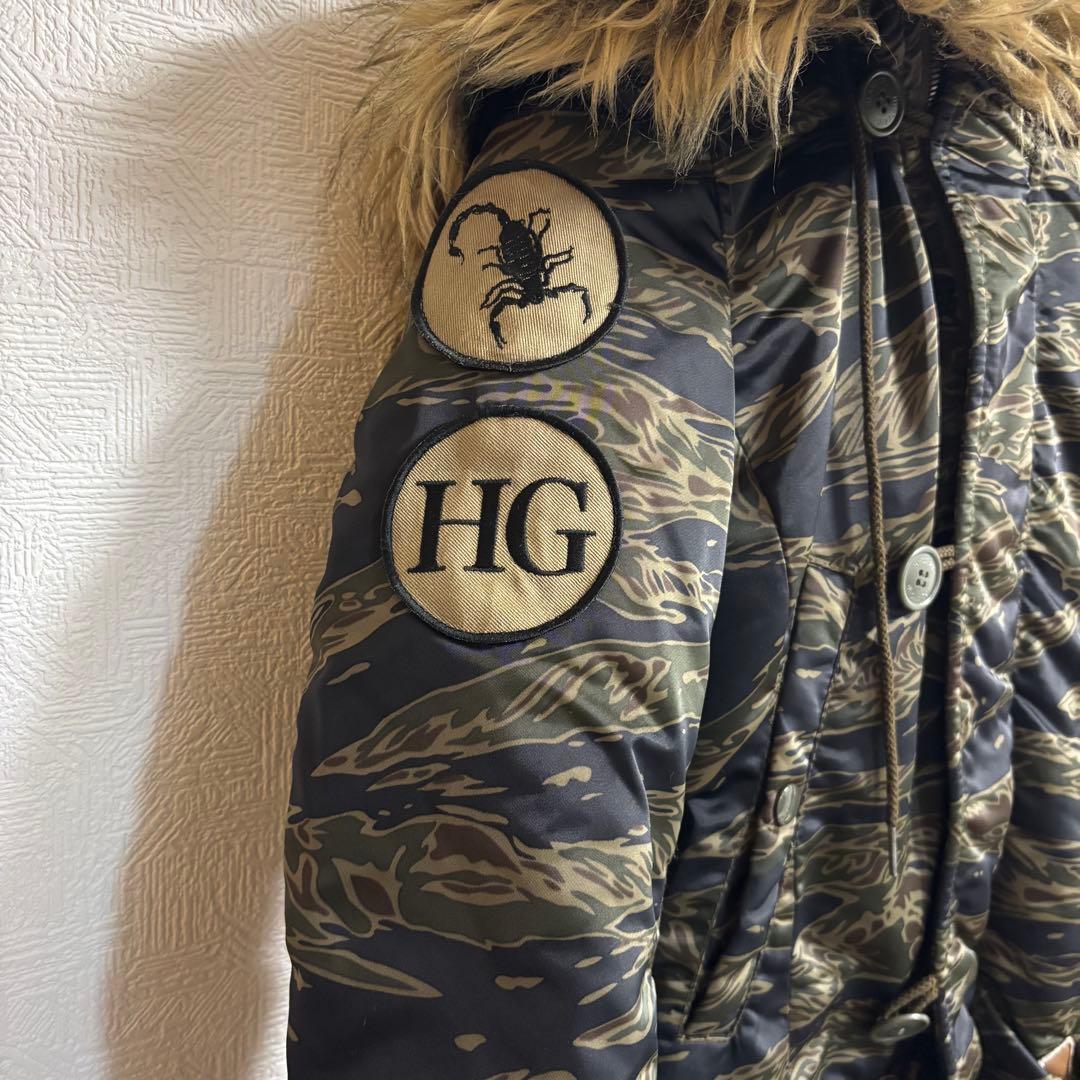 ヒステリックグラマー N3B ジャケット　ファー　カモフラ　モッズコート