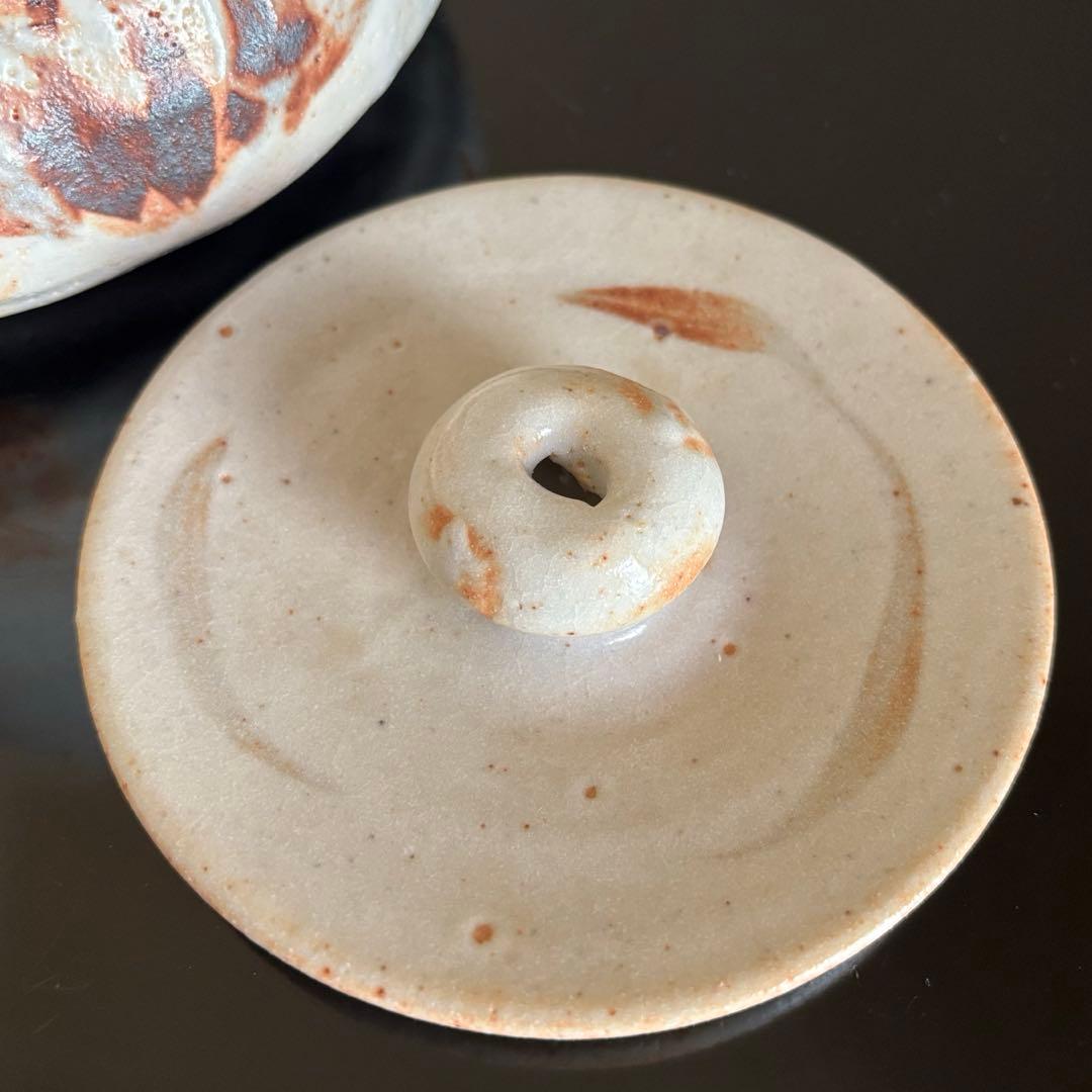 茶道具 志野 水指 山十窯 加藤光右衛門 共箱・共布・栞付き