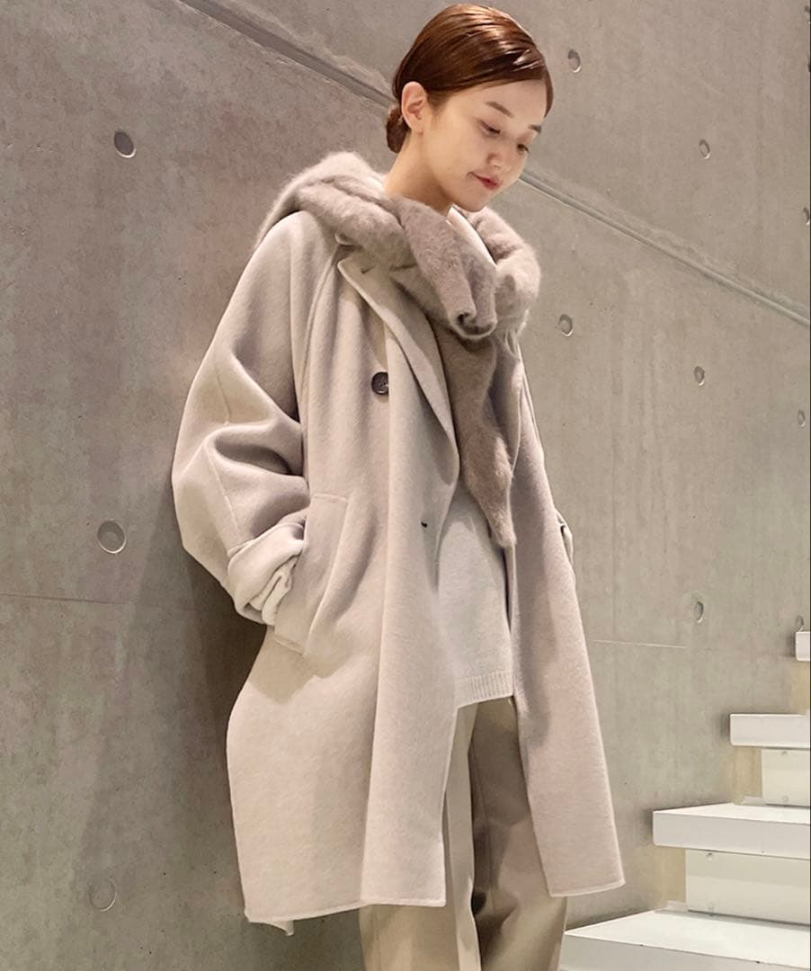 【IENA】 スーパー160ダブルフェイス オーバーコート　38